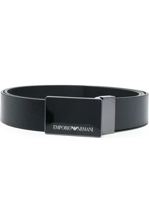 Emporio Armani Logo-buckle leather belt