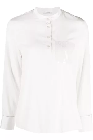 PESERICO SIGN Long-sleeve silk polo shirt