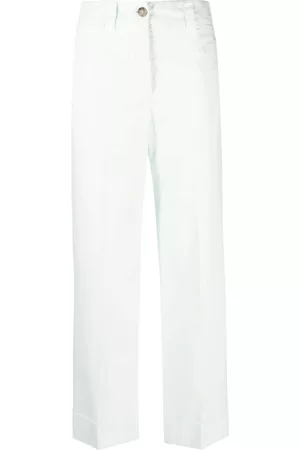 PESERICO SIGN Pressed-crease cotton trousers