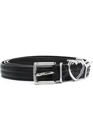 Y / PROJECT Heart logo-plaque leather belt
