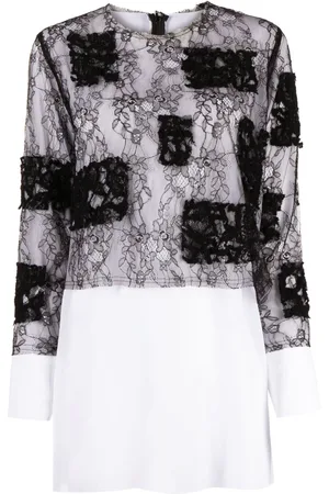 Comme des Garçons Layered sheer-lace blouse