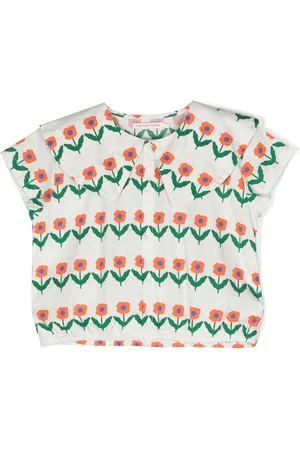 Tiny Cottons Girls Blouses - Floral-print cotton blouse