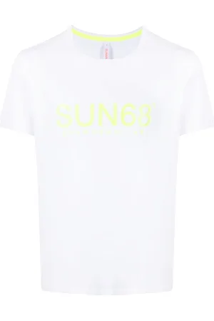 sun68 Men Short Sleeve - Logo-print cotton T-shirt
