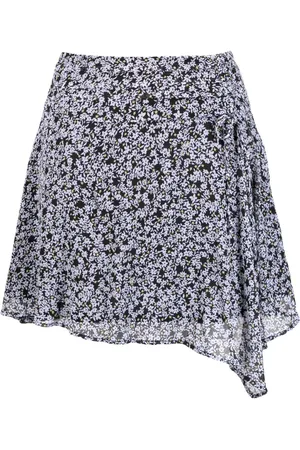 DKNY Floral-print wrap skirt