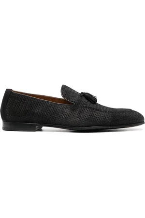 Doucal's Men Loafers - Woven-leather tassel loafers