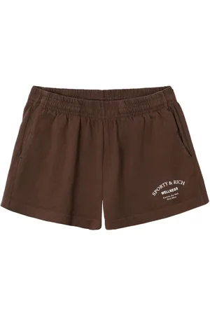 Sporty & Rich Logo-print cotton shorts