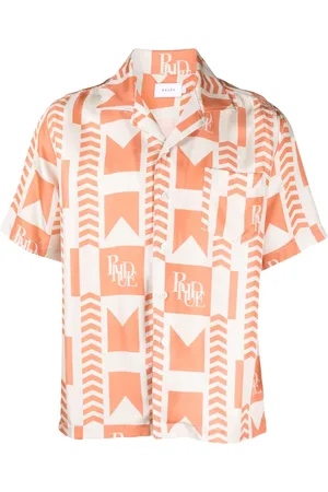 Rhude Geometric-print linen shirt