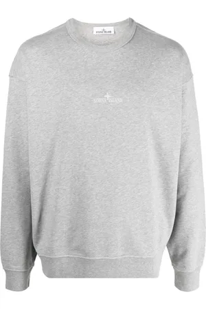 Stone Island Embroidered-logo cotton sweatshirt