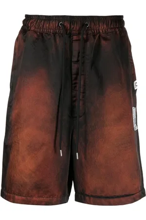 Maison Mihara Yasuhiro Faded-effect drawstring-waist shorts
