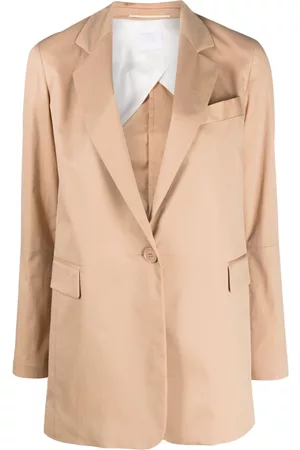 ..,MERCI Slash-detail cotton-blend blazer
