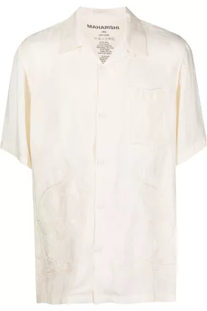 Maharishi Men Short sleeves - Dragon-print short-sleeve shirt