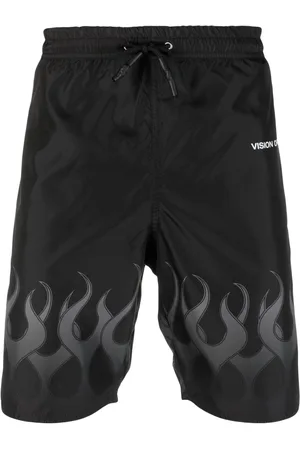 Vision Of Super Flame-print swim shorts