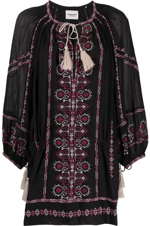 Marant Etoile Parsley-embroidered cotton dress
