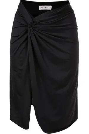 AMIR SLAMA Asymmetric gathered-detail skirt