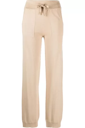 LORENA ANTONIAZZI Fine-knit drawstring-waist trousers