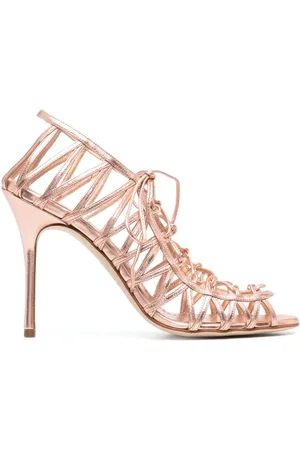Manolo Blahnik Effect lace-up sandals