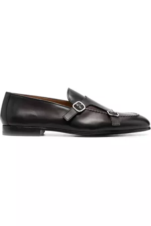 Doucal's Men Shoes - Double-buckle leather monk shoes