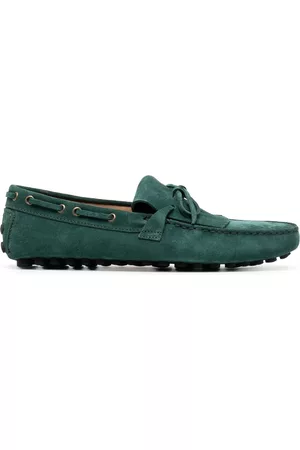 Doucal's Men Loafers - Lace-up fringed suede loafers