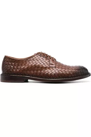 Doucal's Men Shoes - Interwoven leather derby shoes
