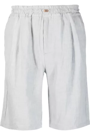 ELEVENTY Bermudas - Elasticated-waistband linen shorts