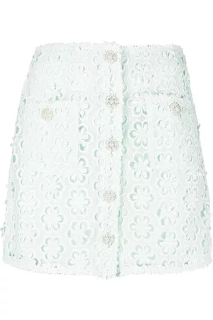 Self-Portrait Daisy lace-detail miniskirt