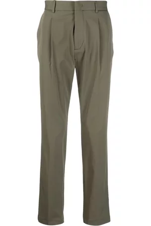 Manuel Ritz Men Formal Pants - Pleat-detail cotton tailored trousers