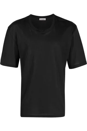 LANEUS Plain crew-neck T-shirt