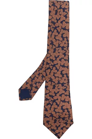 Hermès Men Accessories - 2000s pre-owned plant print silk necktie
