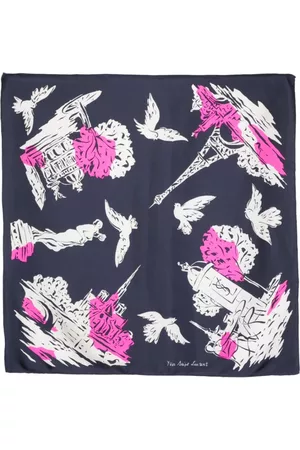 Saint Laurent 1990s graphic-print silk scarf