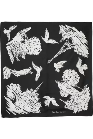 Saint Laurent 1990s graphic-print silk scarf
