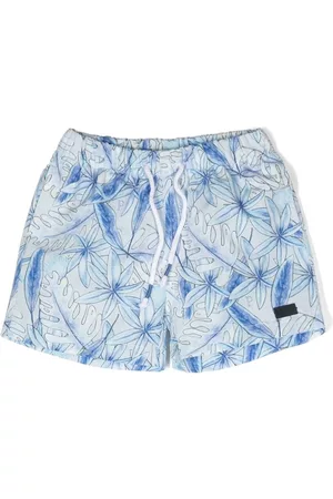 PATACHOU Logo-patch detail swim shorts