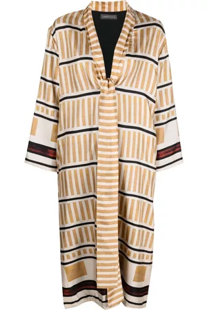 LORENA ANTONIAZZI Abstract-print kaftan dress
