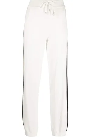 LORENA ANTONIAZZI Striped-edge knitted trousers