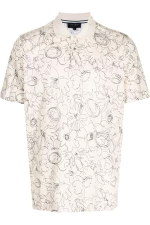 Ted Baker Men Polo Shirts - Holler graphic-print cotton polo shirt