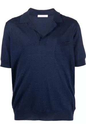 Cruciani Men Polo Shirts - Short-sleeve slub-texture polo shirt