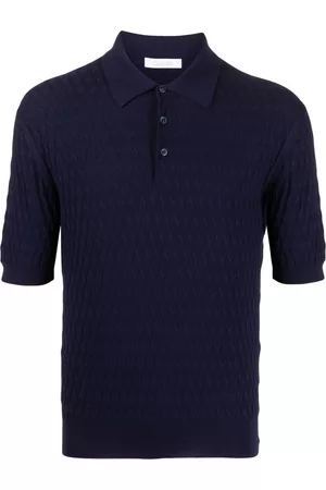Cruciani Men Polo Shirts - Short-sleeve knitted cotton polo shirt