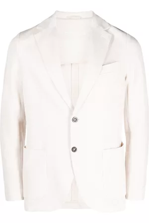 Circolo Men Blazers - Piqué weave linen-blend blazer