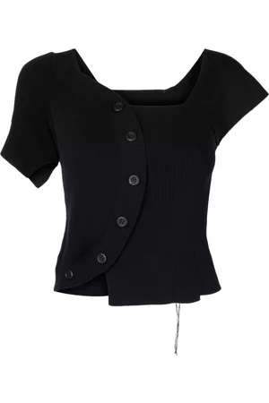 JNBY Asymmetric ribbed-knit top