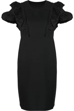 JNBY Ruffled-detailed short-sleeved dress