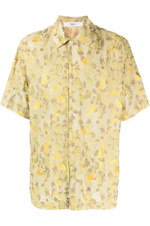 Séfr Velvet-effect print shirt