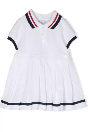 PATACHOU Stripe-detail polo-collar dress
