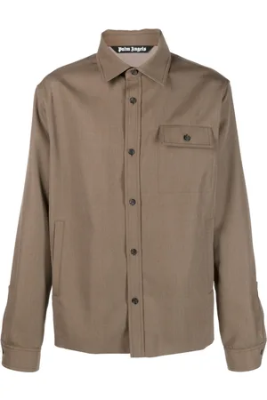 Palm Angels Tape-embellished track shirt