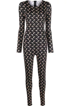 Marine Serre Crescent Moon-print jumpsuit