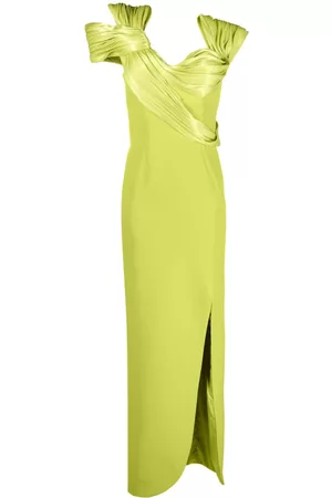 Gaby Charbachy Draped-panel long dress