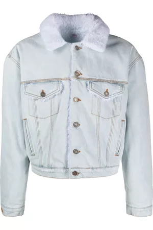 ERL Faux-fur collar denim jacket