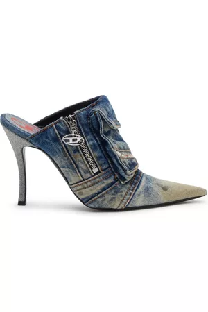 Diesel D-Venus Pocket 100mm denim mules