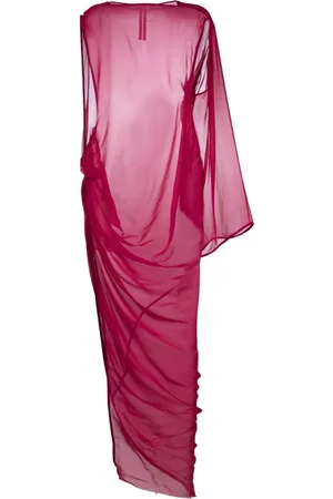 Rick Owens Draped asymmetric long dress