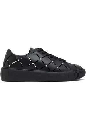 VERSACE Perforated studded sneakers