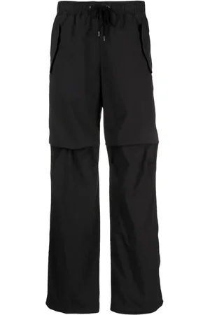 James Perse Draped-detail straight-leg trousers