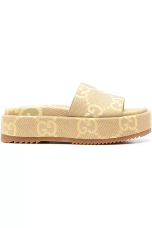 Gucci Women Sandals - Jumbo GG platform slides